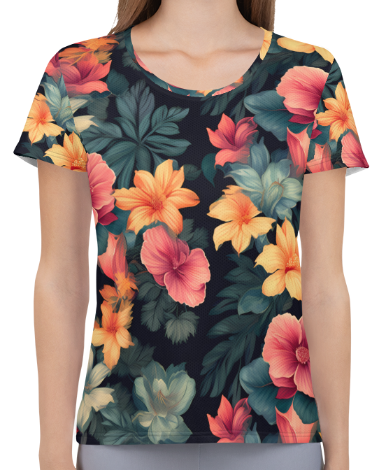 Camiseta técnica Flores